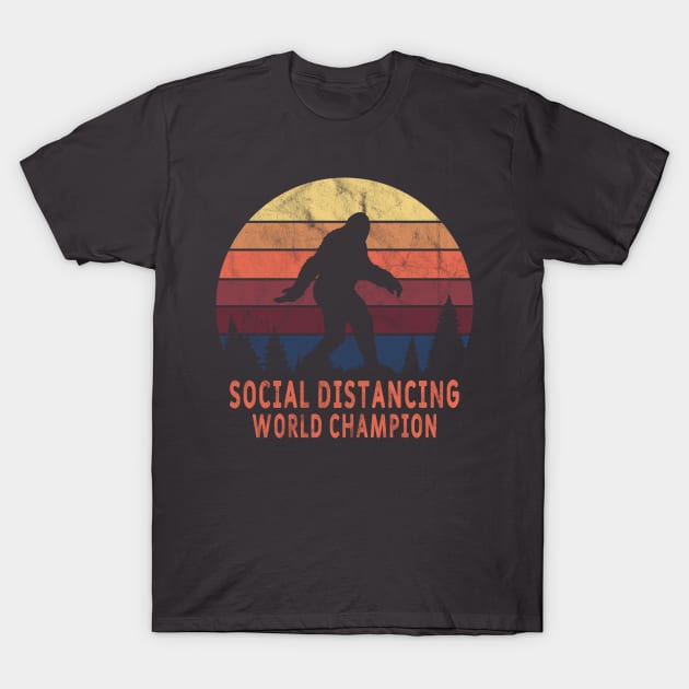 Social Distancing World Champion T-Shirt by Kiwi